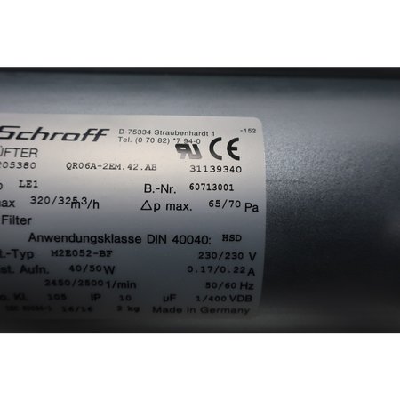 Schroff Centrifugal Blowers 60713001 60713001